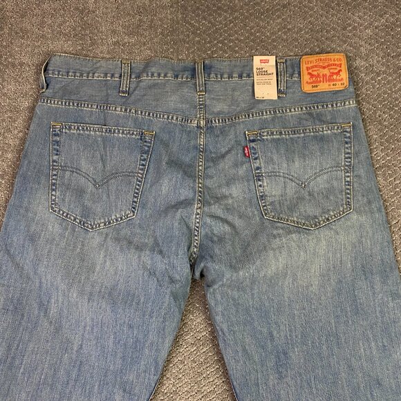 Levi's 569 Loose Straight Jeans Men's 40 x 32 Measures 42 x 31 Blue Cotton - Picture 7 of 16